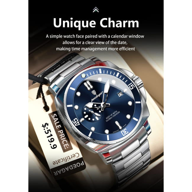 Poedagar Luxury Sports Man Wristwatch Luminous Waterproof Date Watch Men Quartz Watches Best Selling Products