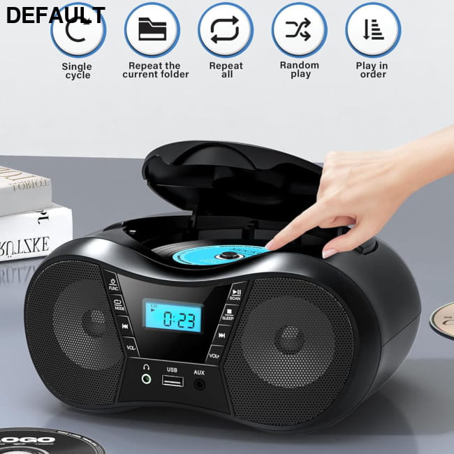 Portable CD Player Bluetooth Black / US Players Electronics