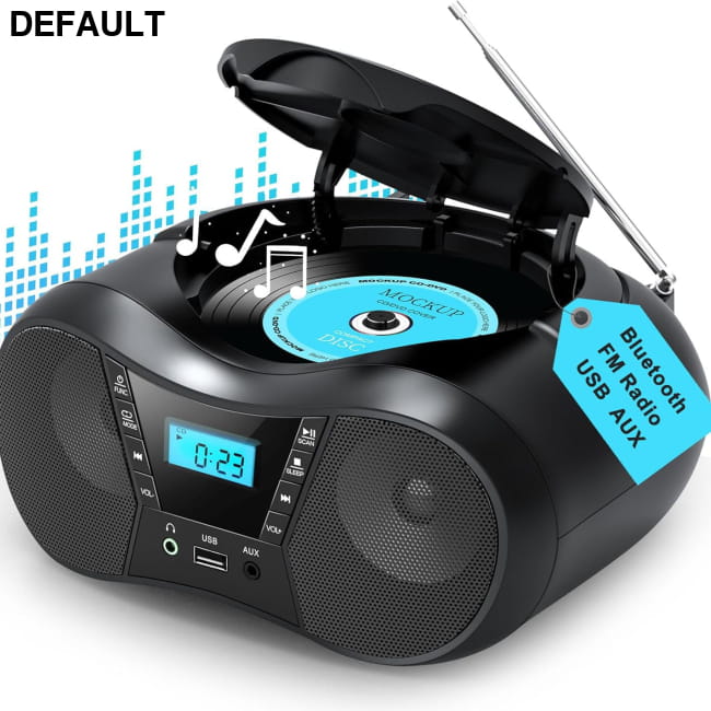 Portable CD Player Bluetooth Black / US Players Electronics