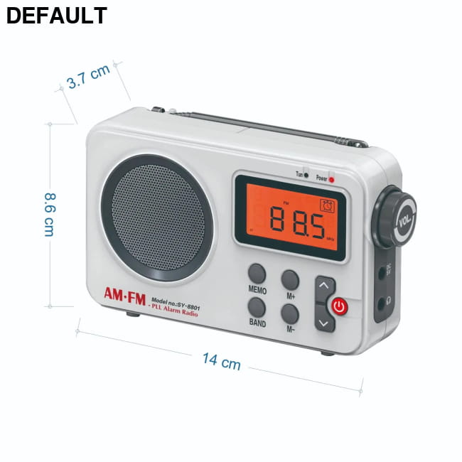 Portable Radio AM FM Audio Receiver Stable Signal WHITE / CHINA Radios AM/FM