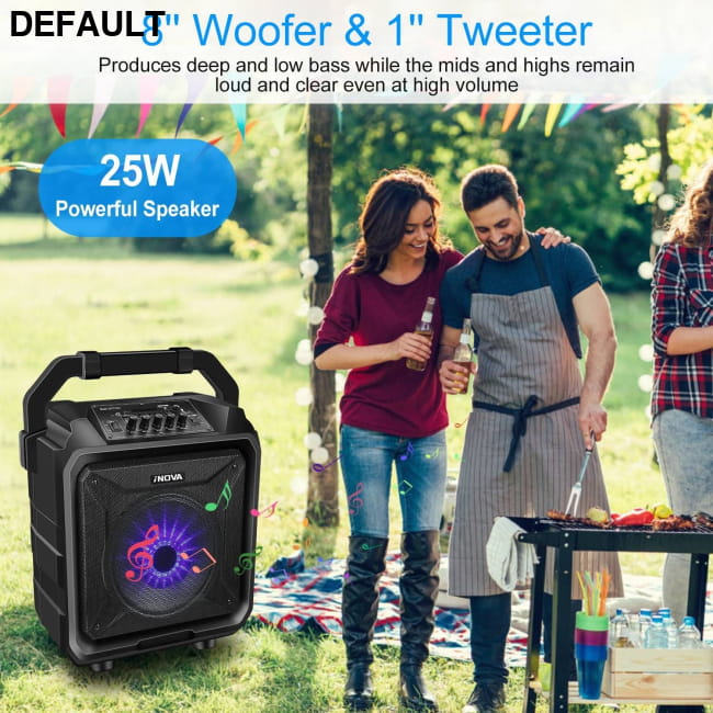Portable Wireless Party Speaker with Disco Lighting Black Audio Systems Best Selling Products