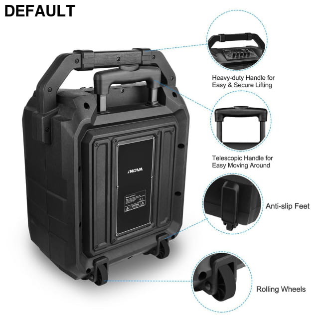 Portable Wireless Party Speaker with Disco Lighting Black Audio Systems Best Selling Products