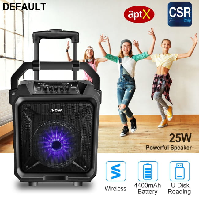 Portable Wireless Party Speaker with Disco Lighting Black Audio Systems Best Selling Products