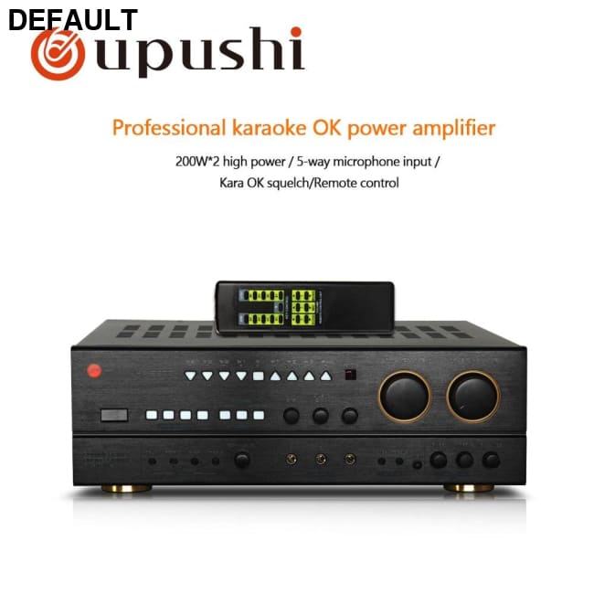 Professional 2*200W Big Power Amplifiers Audio Karaoke Amplifier Home Theater Stage Sound System Receiver Electronics