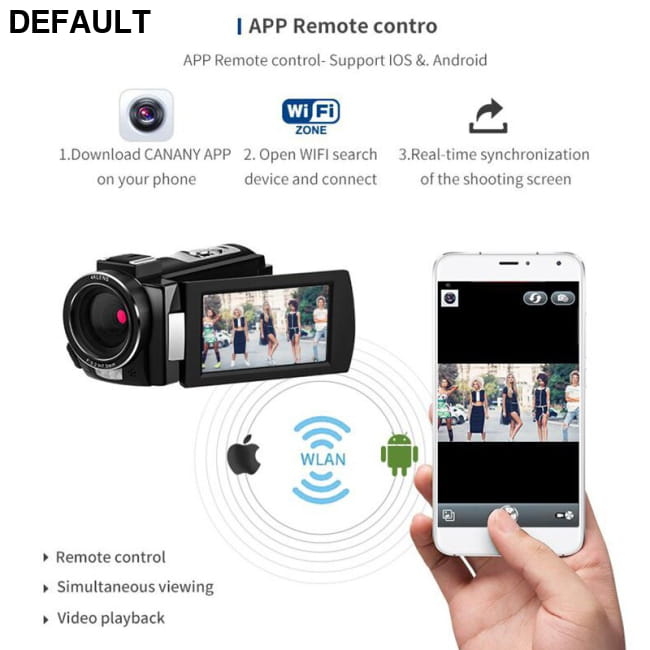 Professional 4K Camcorder with Night Vision WiFi and Touch Screen Digital Camcorders Cameras