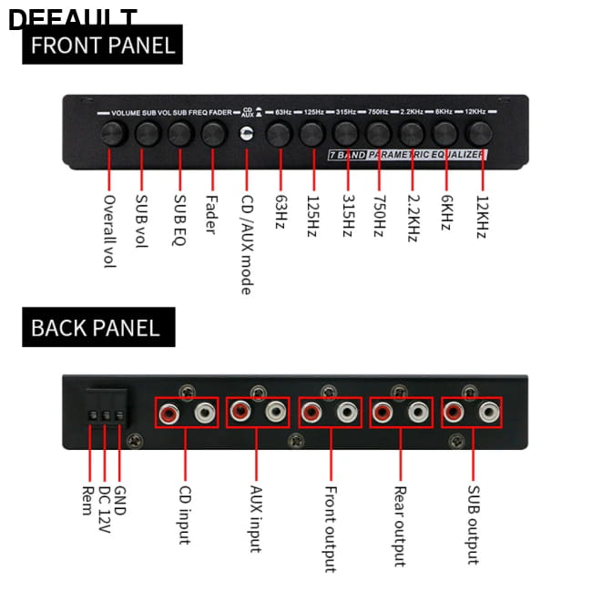 Professional 7 Band Car Equalizer Multifunctional Audio Amplifiers Electronics