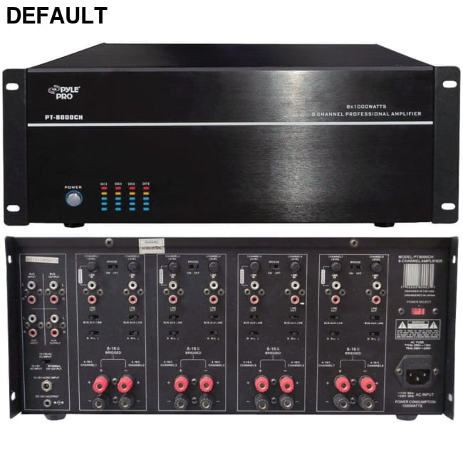 Pyle Home PT8000CH 8-Channel 8,000-Watt Stereo/Mono Amp PYLPT8000CH Audio Receiver Electronics