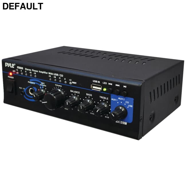 Pyle Home PTAU45 120-Watt x 2 Stereo Power Amp with USB Reader Audio Receiver Amplifiers