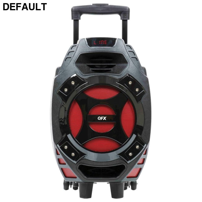 QFX PBX-61081BT-RED 8-Inch Battery-Powered Party Sound System Portable Bluetooth Speakers Audio