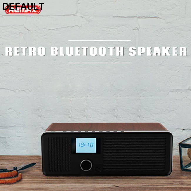 REMAX Retro Wood Dual Loudspeakers Wireless Bluetooth Mini Speakers Portable