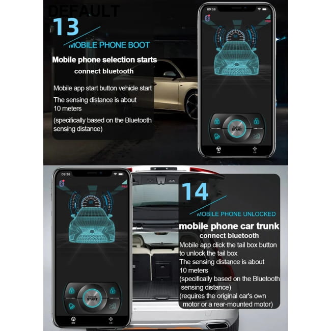 Remote Starter and Car Alarm Smart App Start Stop Electronics