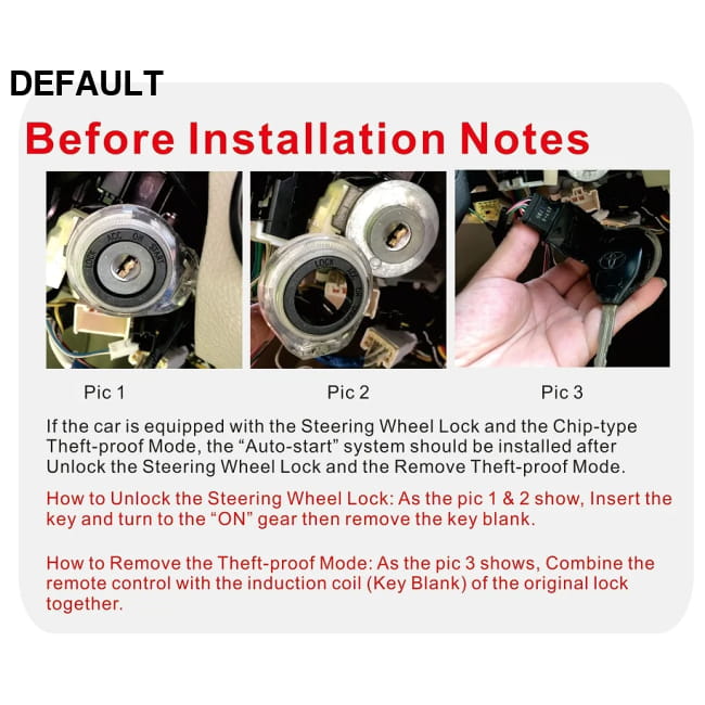 Remote Starter Car Alarm with Autostart Smart System DQD-LY(XBM) Vehicle Keyless Systems