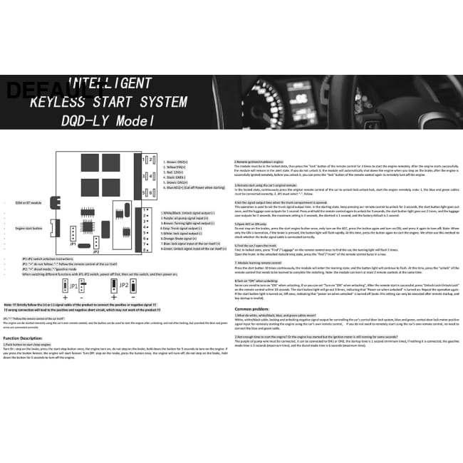 Remote Starter Car Alarm with Autostart Smart System DQD-LY(XBM) Vehicle Keyless Systems