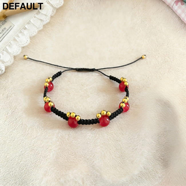 Retro Cat Claw Beaded Braided Bracelet For Women Sterling Silver Bracelets