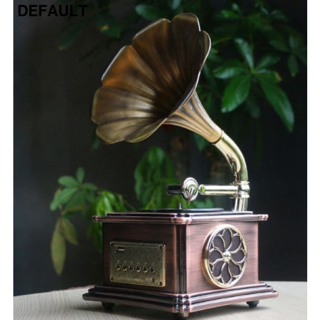 Retro Phonograph Bluetooth Speaker Creative Gift Home Audio Bronze Receiver Turntables & Record Players