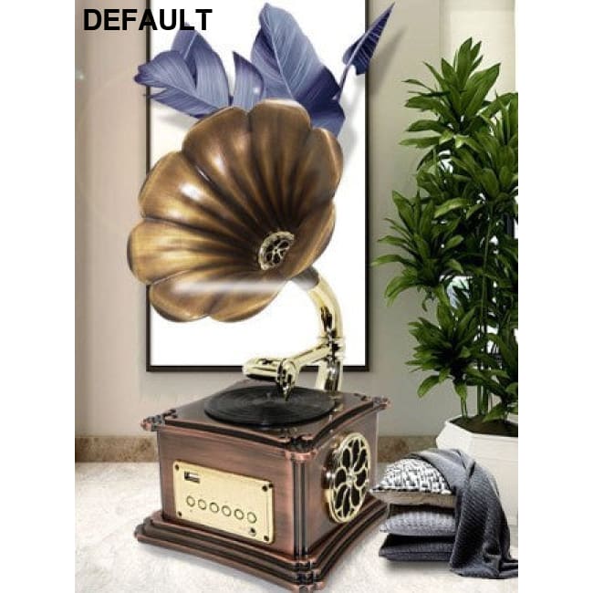 Retro Phonograph Bluetooth Speaker Creative Gift Home Audio Small Ornaments Vinyl Record Player Wholesale Bronze