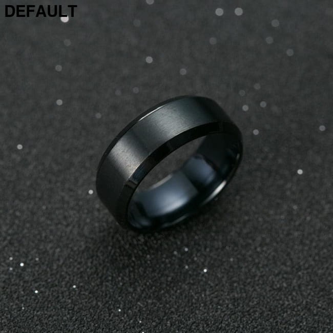 Ring Men Titanium Black Rings