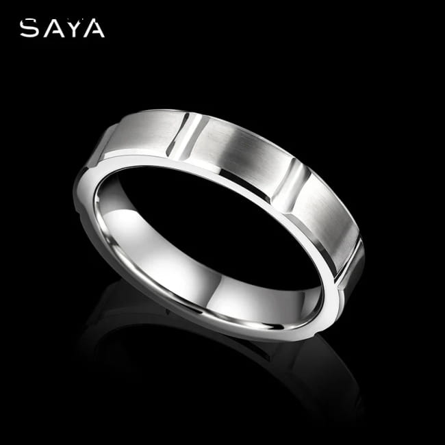 Rings For Men Original Fashion Male Classics 5mm Fine silvery / 14