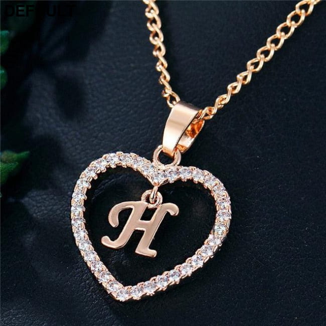 Romantic Love Pendant Necklace For Girls 2019 Women H Sterling Silver Necklaces