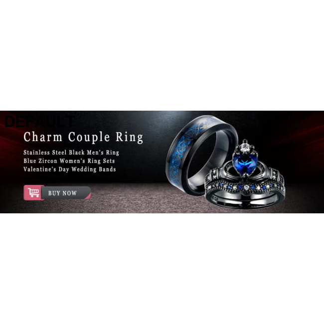 Romantic Zircon Couple Rings Stainless Steel Men’s Ring Wedding Best Selling Products