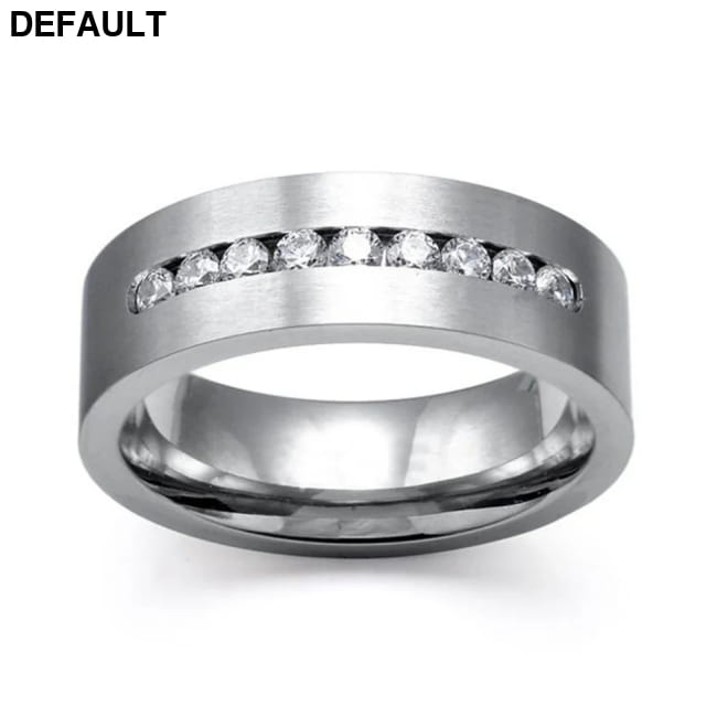 Romantic Zircon Couple Rings Stainless Steel Men’s Ring Wedding Best Selling Products