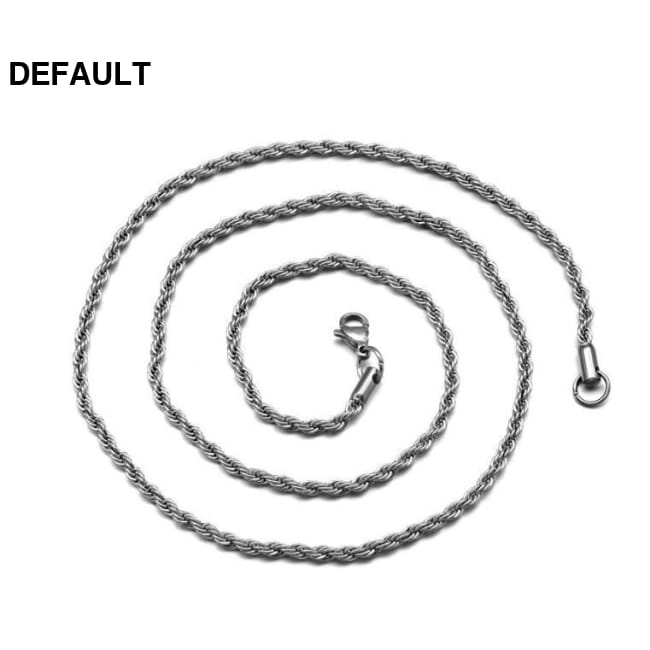 Rope Chain Width 3mm Gold Silver Stainless Steel Necklace / 24inch(61cm) Men Necklaces