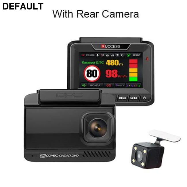Ruccess 3 in 1 Car Radar Detector DVR Built-in GPS Speed China / With Rear Camera B Detectors