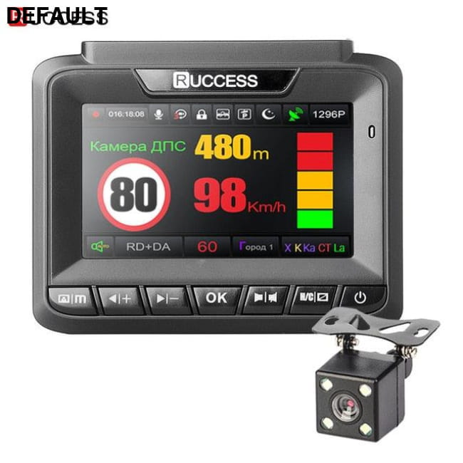Ruccess Radar Detector GPS 3 in 1 Car DVR FHD 1296P 1080P China / With Rear Camera Detectors Electronics