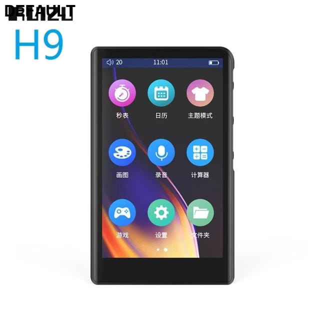 RUIZU H9 Metal MP4 Music Player BT V5.0 Built-in Speaker 16GB / Black MP3/MP4/MP5 Players Electronics