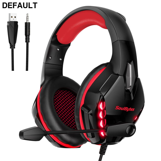 S11 Head mounted Gaming Chicken Earphones Wired Control Black Red Headphones