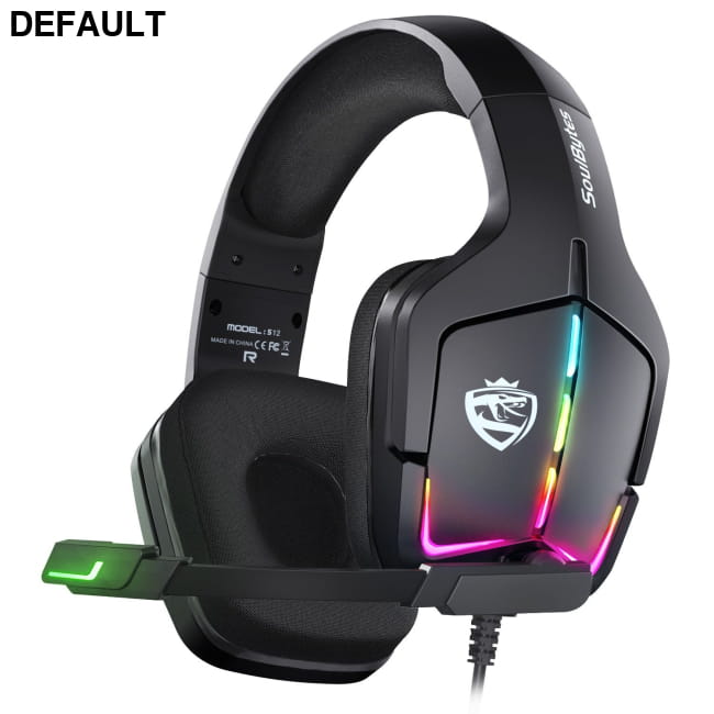 S12 Head mounted gaming headset wired RGB computer Black Headphones Headsets