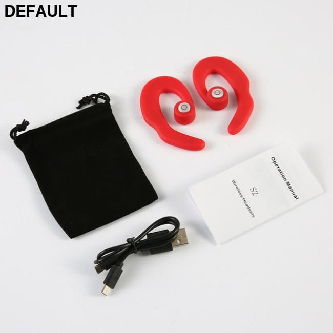 S2 Bluetooth Headphone Wireless Headset Bone Conduction Double Red Mini Earphones Electronics
