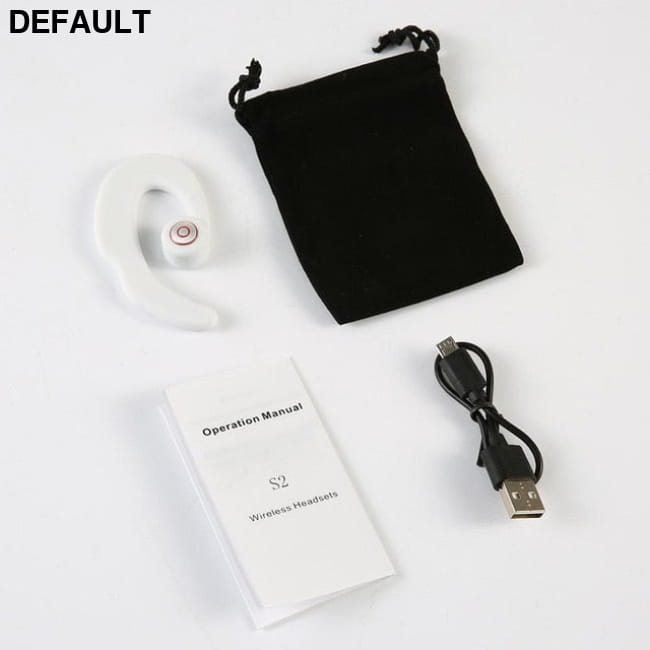 S2 Bluetooth Headphone Wireless Headset Bone Conduction Single White Mini Earphones Electronics
