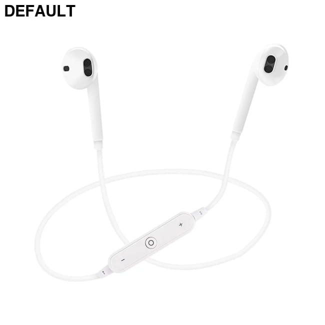 S6 Wireless Bluetooth Headset Sports Headphones 3D Stereo white