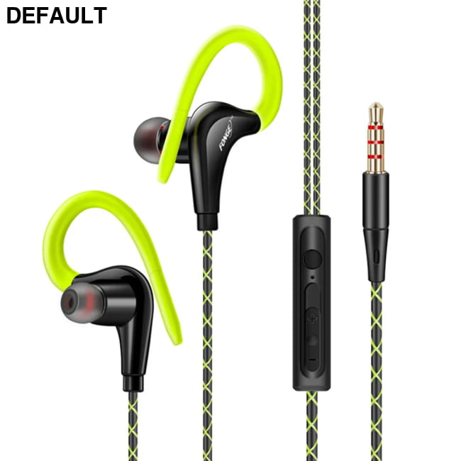 S760 Wired In-ear Waterproof Earphones Ear Hook Earbuds Green Headsets