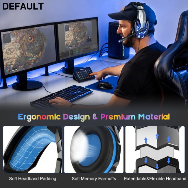 S9 Head mounted Esports Gaming Earphones Wired Luminous Headphones In-Ear