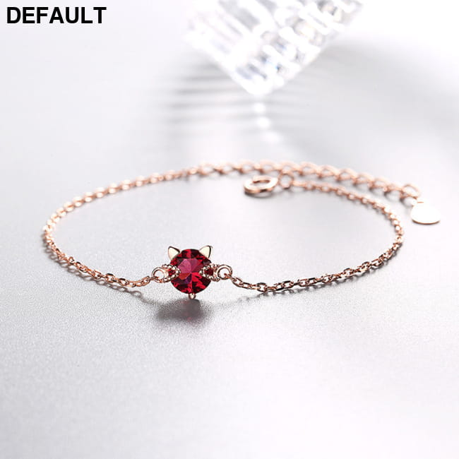 S925 sterling silver cat bracelet Rose gold / 925 Bracelets