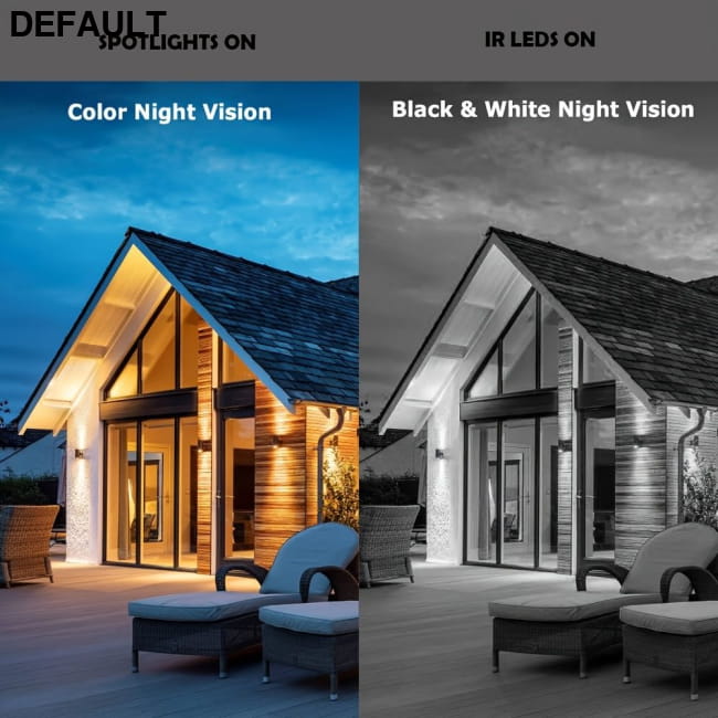 Security Cameras Outdoor - 1080P Color Night Vision White Home - & Garden