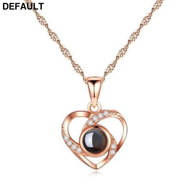 Silver Heart of love Rose gold Sterling Necklaces