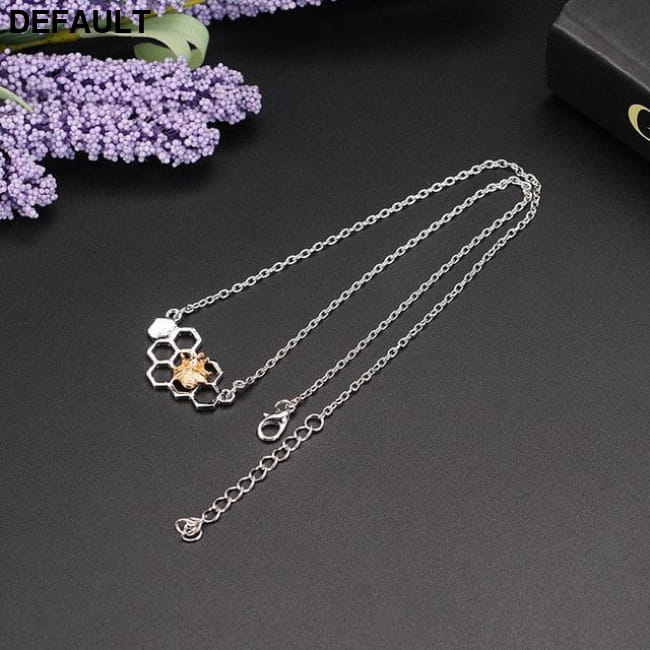Silver Necklaces for Women Girl Heart Honeycomb Bee Animal Sterling