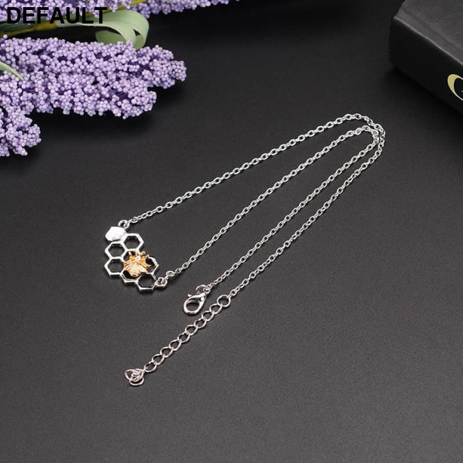Silver Necklaces for Women Girl Heart Honeycomb Bee Animal Sterling