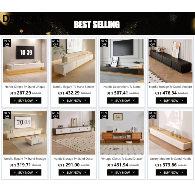 Simple Storage Tv Stand Retro Glamour Modern Display Home Stands Entertainment Centers &