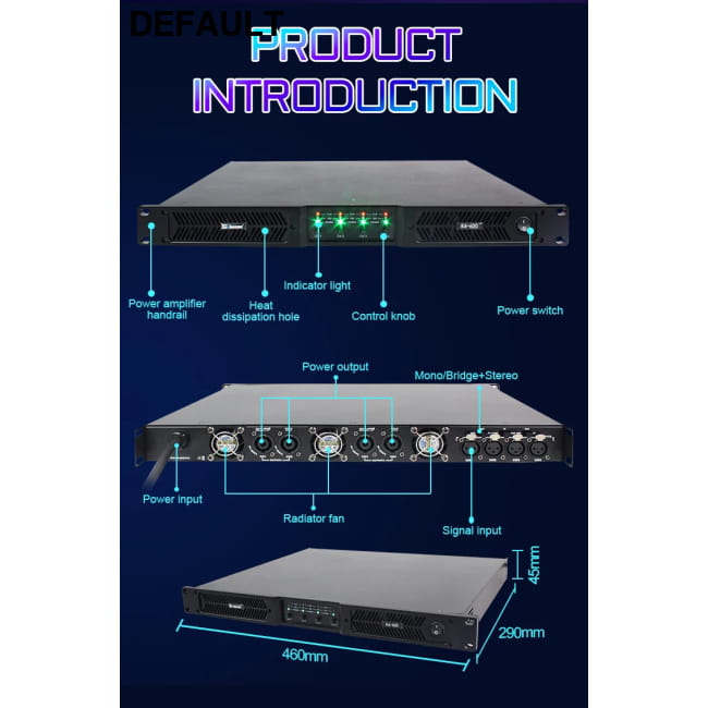 Sinbosen Class D 4 Channel Amplifier K4-600 Professional Home Audio Receiver Power Amplifiers