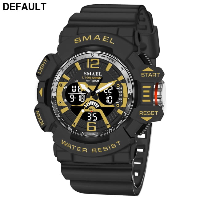 Sport Watch Men SMAEL 50M Waterproof Wristwatches Dual Time GOLD / China Watches