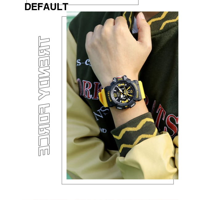 Sport Watch Men SMAEL 50M Waterproof Wristwatches Dual Time Watches