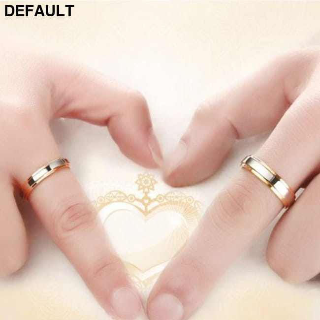 Stainless steel Wedding Ring Silver Gold Color Simple Sterling Rings