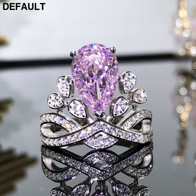 Sterling Silver Ins Vintage Royal Princess Water Drop Ring Rings Best Selling Products