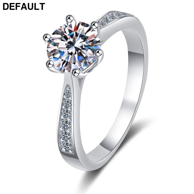 Sterling Silver Mosanite Six Claw Micro Inlaid Ring Rings Best Selling Products