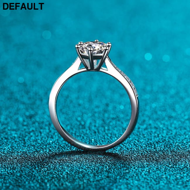 Sterling Silver Mosanite Six Claw Micro Inlaid Ring Rings Best Selling Products