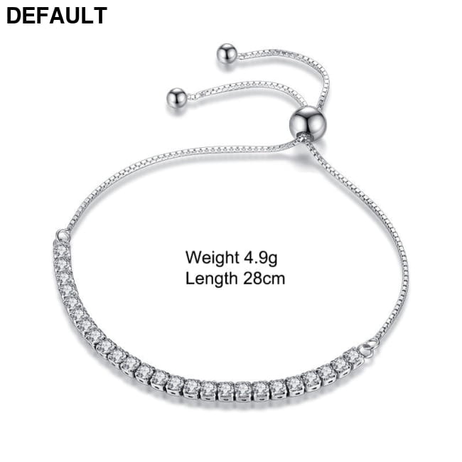 Sterling Silver Sparkling Strand Bracelet Women Link Tennis Bracelets Best Selling Products